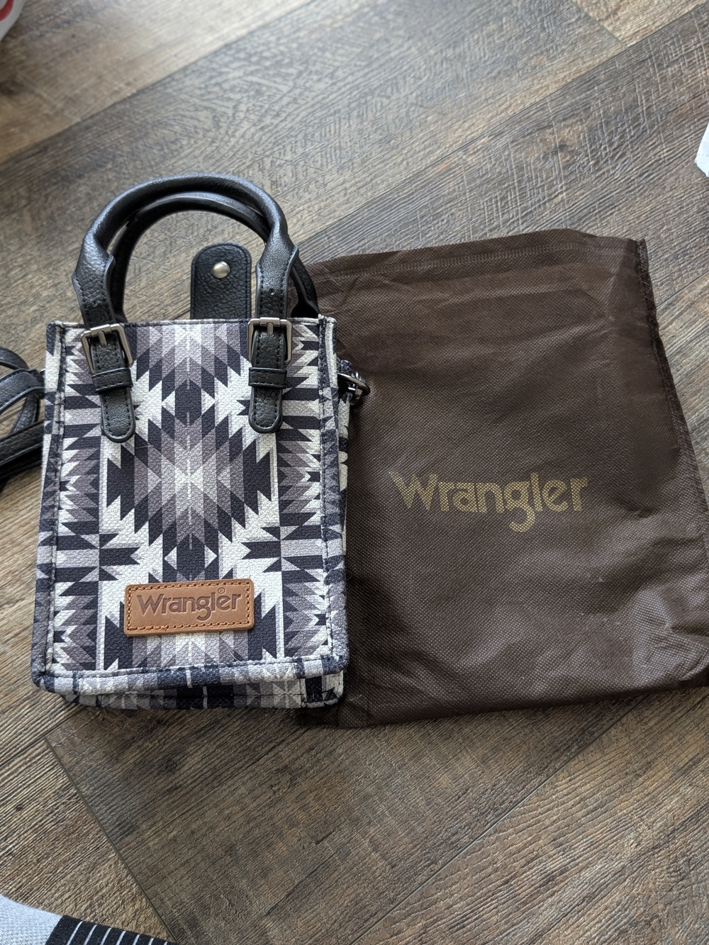 Wrangler Crossbody Bag in Black & Gray